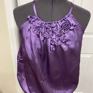 Allison Taylor Purple Camisole with Floral Accents